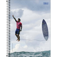 Imagem da oferta Tilibra - Caderno Espiral Capa Dura Universitário Connect 1 Matéria Gabriel Medina 80 Folhas + Poster Autografado