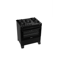 Imagem da oferta Fogão Atlas 5 Bocas Mônaco Top Glass Automático Mesa Vidro Forno 86,5L - Preto - Bivolt