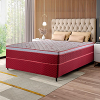 Imagem da oferta Cama Box de Casal Hellen Strong One Face Espuma D45 62x138x188cm