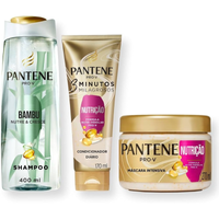 Imagem da oferta Pantene Kit Nutrição com Shampoo PRO-V Bambu Nutre & Cresce 400ml Condicionador Diário com Pérolas Pro-Vitaminas 3 M