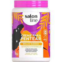 Imagem da oferta Creme de Pentear Salon Line Brilho Máximo Definição e Extrabrilho Repara as Fibras - Cabelos Ondulados Cacheados e Crespos 1Kg