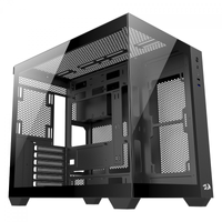 Imagem da oferta Gabinete Gamer Redragon Wideload Lite Mid Tower Vidro Temperado ATX Black Sem Fonte Sem Fan CA-604B