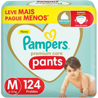 Imagem da oferta Fralda Pampers Pants Premium Care M - 124 Unidades