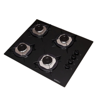 Imagem da oferta Cooktop Nardelli NDL 4 Bocas Flange Inox Mesa de Vidro Preto Bivolt