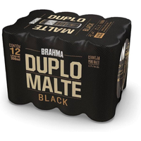 Imagem da oferta 12 Unidades Cerveja Brahma Duplo Malte Black - 350ml