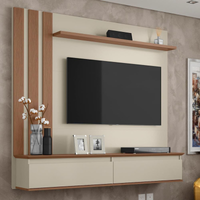 Imagem da oferta Painel Home Patrimar Trend com 160 cm de Largura Ideal para TV de até 46\" - White/Canelato