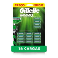 Imagem da oferta Carga para aparelho de barbear Mach3 Sensitive 16un Gillette