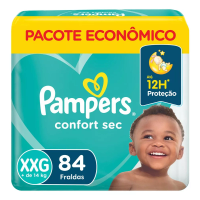 Imagem da oferta Fraldas Pampers Confort Sec Tam XXG - 84 Unidades