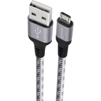 Imagem da oferta Geonav Cabo Micro USB nylon trançado para dispositivo Android e acessórios 15 MT MIC15T Cinza