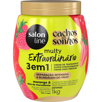 Imagem da oferta Creme Condicionador Salon Line Cachos Dos Sonhos Morango 3 em 1 Multy Extraordinario 1kg