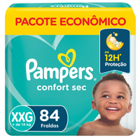 Imagem da oferta 2 Pacotes Fralda Pampers Confort Sec XXG - 84 Unidades (Total 168 Unidades)