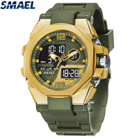 Imagem da oferta Dual Time Display Sports Watch para homens LED Digital Stope relógios de pulso despertador 8103