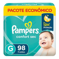 Imagem da oferta Fralda Pampers Confort Sec G 98 Unidades - 4 pacotes