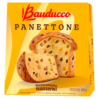 Imagem da oferta 2 unidades Panetone de Frutas Bauducco 400g