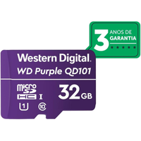 Imagem da oferta Cartão de Memória Com 3 anos de Garantia Micro SD 32GB WD Purple Intelbras