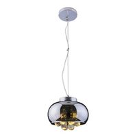 Imagem da oferta Lustre Para Sala de Jantar Pendente Plafon Vidro e Cristal Legítimo Attractive 21cm G9 Lustre Design Moderno Sala Quart