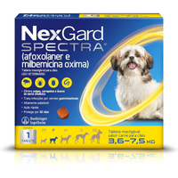 Imagem da oferta Antipulgas e Carrapatos e Vermífugo NexGard Spectra para Cães de 3,6 a 7,5kg - 1 tablete