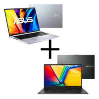 Imagem da oferta Kit Notebooks Asus VivoBook 16 i7-1255U 8GB SSD 256GB KeepOs Linux X1605ZA-MB310 + Vivobook Go 15 Ryzen 5-7520U 8GB SSD 512GB W11 E1504FA-NJ836W