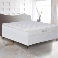 Imagem da oferta Cama Box Casal Umaflex Itália com Pillow Top e Molas Ensacadas 69x138x188 cm - Branco