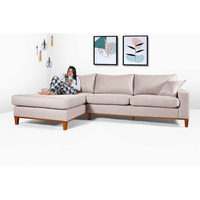 Imagem da oferta Sofá California 4 Lugares Living Chaise Linho Lado Direito (Champagne)