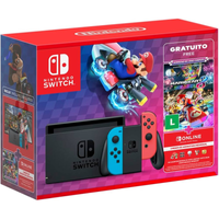 Imagem da oferta Bundle Nintendo Switch V2 Neon + Mario Kart 8 + 3 Meses de Assinatura Nintendo Switch Online