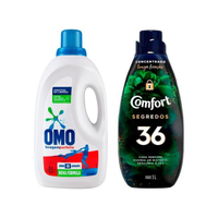 Imagem da oferta Sabão Líquido Omo Lavagem Perfeita 3L + Amaciante