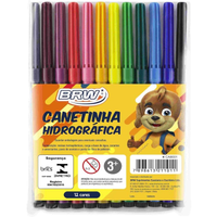 Imagem da oferta Canetinha Hidrográfica Blister com 12 Cores BRW