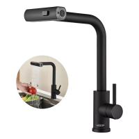 Imagem da oferta Torneira de Cozinha Gourmet Monocomando com Ducha Spray Preto Yesop