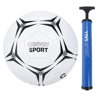 Imagem da oferta Kit Bola de Futebol Convoy N5 PVC + Bomba de Ar Manual