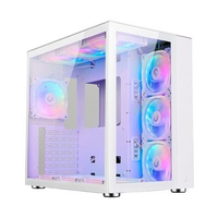 Imagem da oferta Gabinete Gamer Rise Mode Galaxy Glass Standard White Mid Tower ATX Lateral e Frontal em Vidro Temperado 10x Cooler Fan ARGB - RM-GA-GGSW