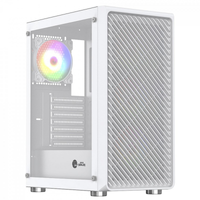 Imagem da oferta Gabinete Gamer Ninja Cloud Mid Tower Vidro Temperado ATX White Sem Fonte Com 4 Fans ARGB