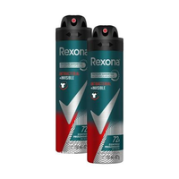 Imagem da oferta Kit 2 Desodorante Rexona Antibacterial e Invisible Masculino Aerosol Antitranspirante 72 horas 150ml