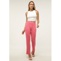 Imagem da oferta Calça Tricot Hering Reta Texturizada Rosa