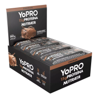 Imagem da oferta Barras De Proteína Yopro 12 Unidades 55g Whey Bar - Nutrata Sabor Chocolate