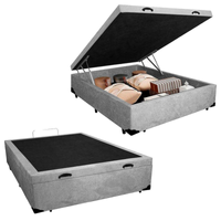 Imagem da oferta Cama Box Baú Casal Suede Sereneprime Cinza 138x188x44