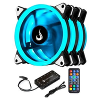 Imagem da oferta Kit Com 3 Ventoinhas Rise Mode 120mm RGB Preto - RM-FN-02-RGB