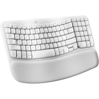 Imagem da oferta Teclado Ergonômico sem fio Logitech Wave Keys com Design Ondulado Suporte para Descanso de Pulso Acolchoado Bluetooth o