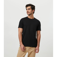 Imagem da oferta Camiseta Slim em Algodão com Bolso Preto