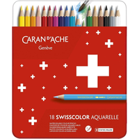 Imagem da oferta Lápis de Cor Aquarelável Caran D'Ache Swisscolor 1285.718 18 Cores