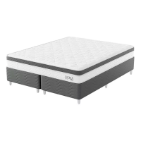 Imagem da oferta Modern Sigma Cama Box Com Colchão Queen Molas Ensacadas 22x158x Branco