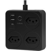 Imagem da oferta Filtro de Linha Tomada Inteligente Wifi 3 Tomadas 2 Interfaces USB 1 Porta USB Tipo-C