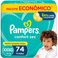 Imagem da oferta Pampers Confort Sec Fralda XXXG 74u