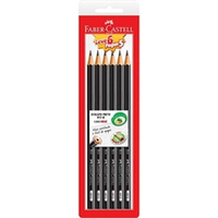 Imagem da oferta Faber-Castell EcoLápis 1205 Max Preto Nº 2B - Lápis Sextavado 6 Unidades