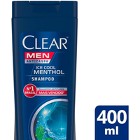 Imagem da oferta Clear Shampoo Men Anticaspa Ice Cool Menthol 400Ml