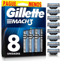 Imagem da oferta Carga para Aparelho de Barbear Gillette Mach3 - 8 Unidades