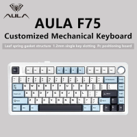 Imagem da oferta AULA-F75 Teclado mecânico sem fio Gaming Bluetooth Com fio RGB personalizado 75% Layout Profile Estrutura Junt