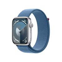 Imagem da oferta Apple Watch Series 9 GPS Caixa Prateada de Alumínio 45mm Pulseira Loop Esportiva Azul-inverno (Neutro em Carbono)