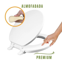 Imagem da oferta Assento Sanitário Almofadado com Tampa de Vaso Universal Branco