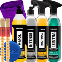 Imagem da oferta Kit Limpeza Automotiva Completa Vonixx Cera Carnauba Tok Final V-mol Revitalizador de Plasticos intense Sintra fast