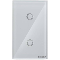 Imagem da oferta Interruptor Smart Steck 4x2 Touch Wi-Fi Steck Ambiente Conectado 2 Módulos Bivolt